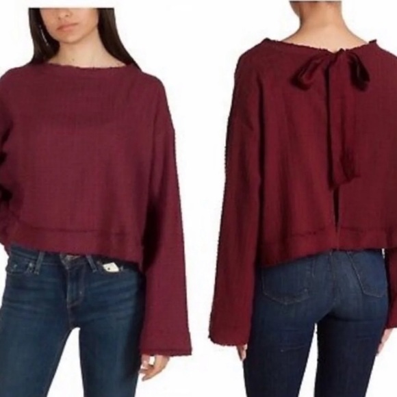 Free People Tops - Free People Wine Walking in Hueco Long Sleeve Blouse
